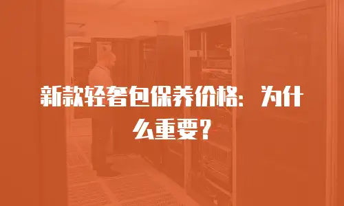 新款轻奢包保养价格：为什么重要？