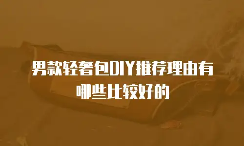 男款轻奢包DIY推荐理由有哪些比较好的