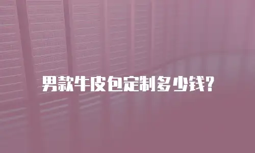 男款牛皮包定制多少钱？