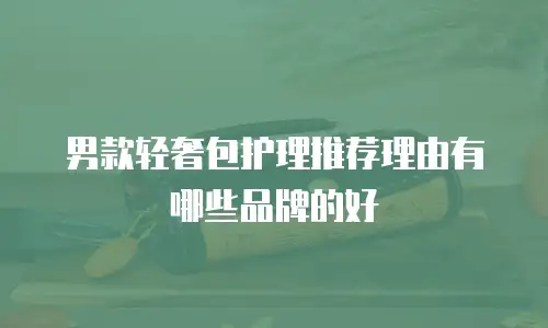 男款轻奢包护理推荐理由有哪些品牌的好