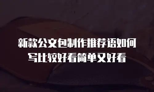 新款公文包制作推荐语如何写比较好看简单又好看