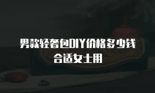 男款轻奢包DIY价格多少钱合适女士用