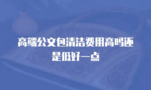 高端公文包清洁费用高吗还是低好一点