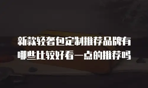 新款轻奢包定制推荐品牌有哪些比较好看一点的推荐吗
