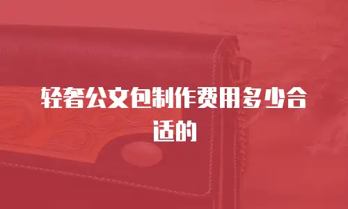 轻奢公文包制作费用多少合适的