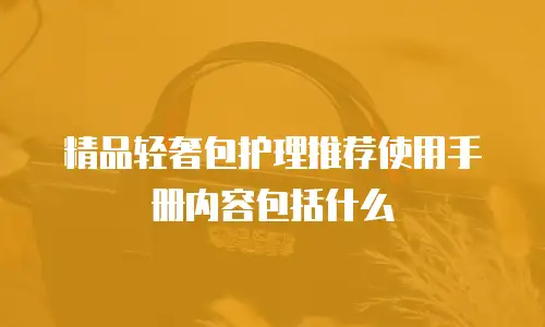 精品轻奢包护理推荐使用手册内容包括什么
