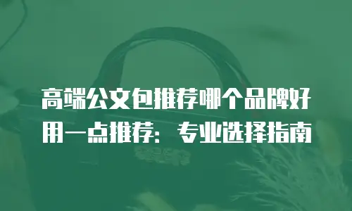 高端公文包推荐哪个品牌好用一点推荐：专业选择指南
