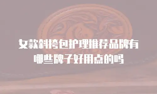 女款斜挎包护理推荐品牌有哪些牌子好用点的吗