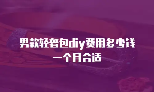 男款轻奢包diy费用多少钱一个月合适