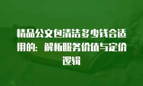 精品公文包清洁多少钱合适用的：解析服务价值与定价逻辑