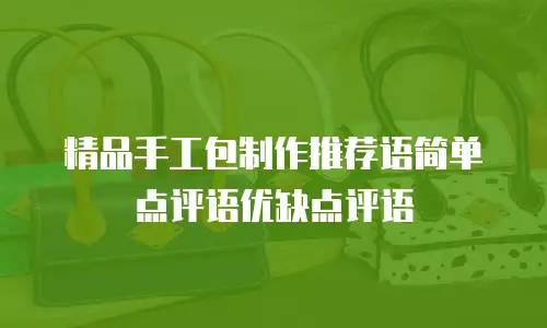 精品手工包制作推荐语简单点评语优缺点评语