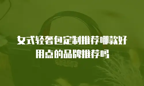 女式轻奢包定制推荐哪款好用点的品牌推荐吗