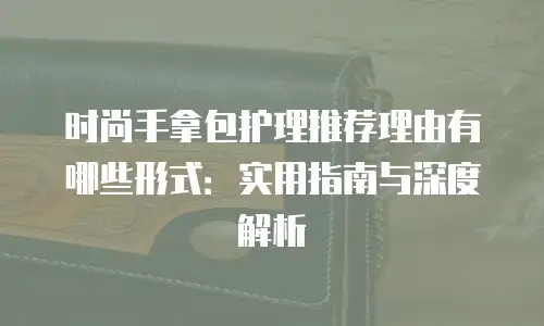 时尚手拿包护理推荐理由有哪些形式：实用指南与深度解析