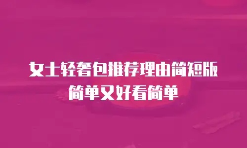 女士轻奢包推荐理由简短版简单又好看简单