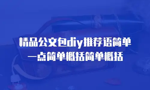 精品公文包diy推荐语简单一点简单概括简单概括
