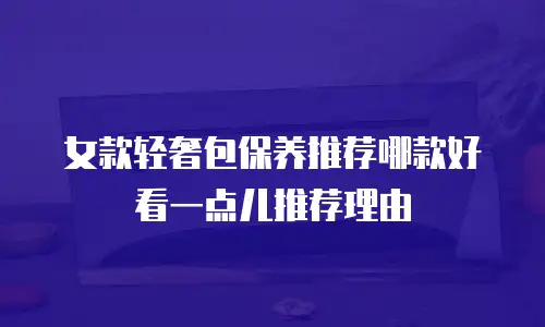 女款轻奢包保养推荐哪款好看一点儿推荐理由