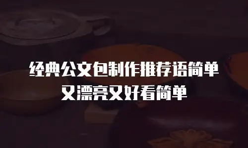 经典公文包制作推荐语简单又漂亮又好看简单