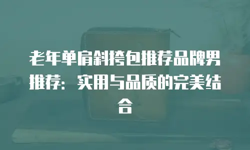 老年单肩斜挎包推荐品牌男推荐：实用与品质的完美结合