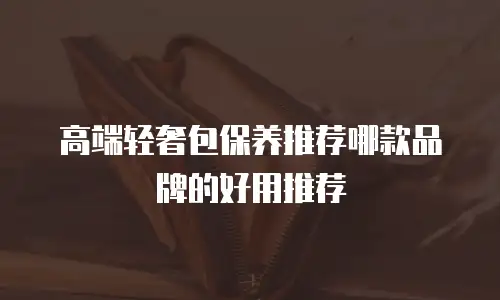 高端轻奢包保养推荐哪款品牌的好用推荐