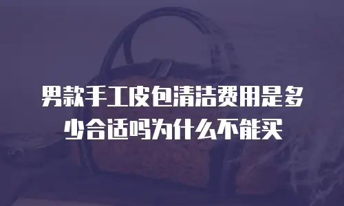 男款手工皮包清洁费用是多少合适吗为什么不能买