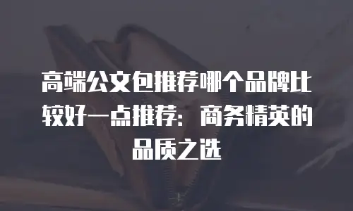 高端公文包推荐哪个品牌比较好一点推荐：商务精英的品质之选
