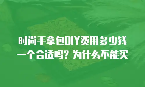 时尚手拿包DIY费用多少钱一个合适吗？为什么不能买