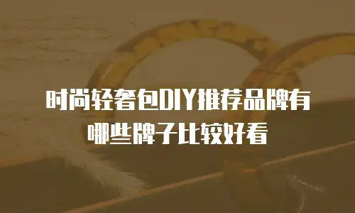 时尚轻奢包DIY推荐品牌有哪些牌子比较好看