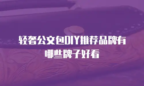 轻奢公文包DIY推荐品牌有哪些牌子好看