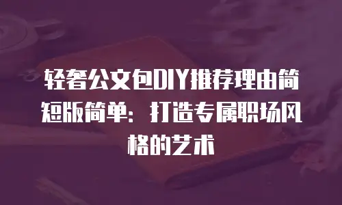 轻奢公文包DIY推荐理由简短版简单：打造专属职场风格的艺术