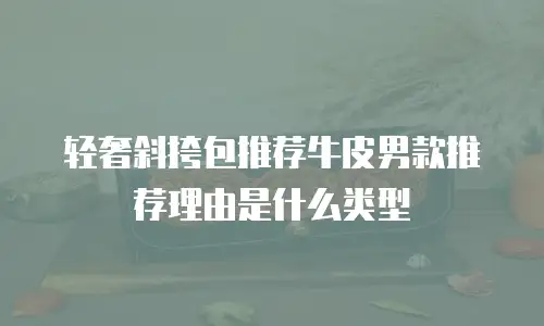 轻奢斜挎包推荐牛皮男款推荐理由是什么类型
