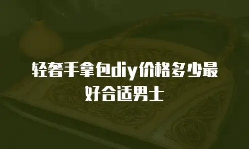 轻奢手拿包diy价格多少最好合适男士