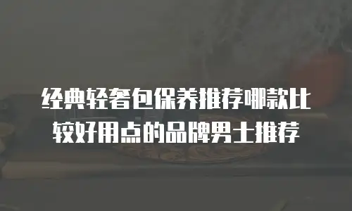 经典轻奢包保养推荐哪款比较好用点的品牌男士推荐