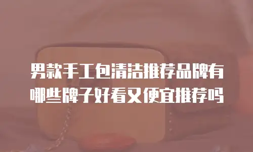 男款手工包清洁推荐品牌有哪些牌子好看又便宜推荐吗