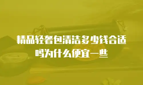精品轻奢包清洁多少钱合适吗为什么便宜一些