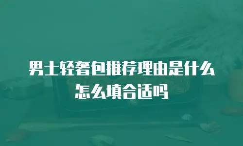 男士轻奢包推荐理由是什么怎么填合适吗