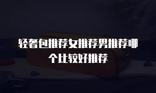 轻奢包推荐女推荐男推荐哪个比较好推荐
