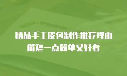 精品手工皮包制作推荐理由简短一点简单又好看