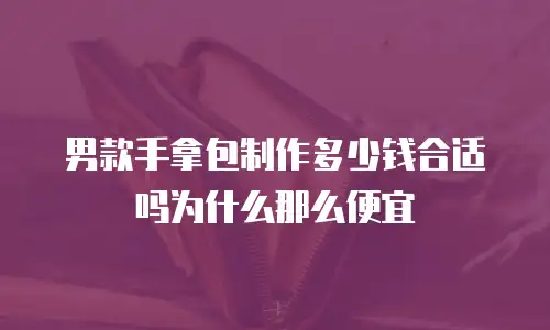 男款手拿包制作多少钱合适吗为什么那么便宜