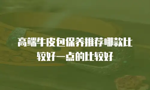 高端牛皮包保养推荐哪款比较好一点的比较好