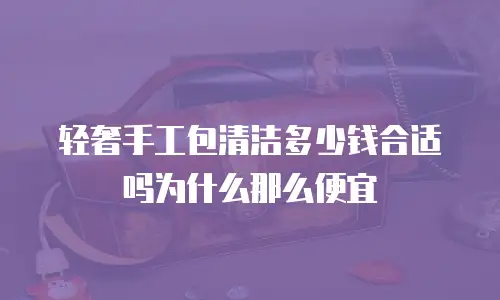 轻奢手工包清洁多少钱合适吗为什么那么便宜
