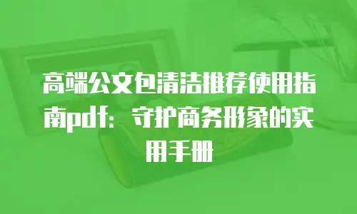 高端公文包清洁推荐使用指南pdf：守护商务形象的实用手册