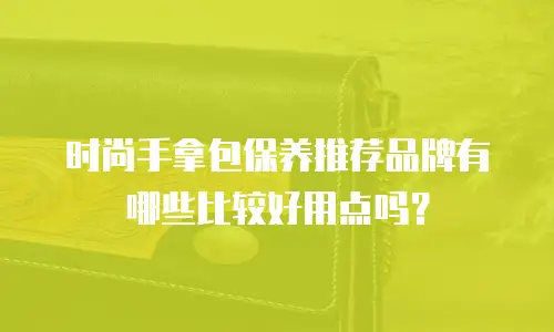 时尚手拿包保养推荐品牌有哪些比较好用点吗？
