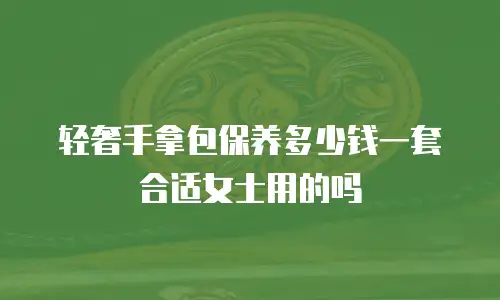 轻奢手拿包保养多少钱一套合适女士用的吗