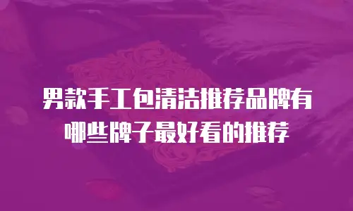 男款手工包清洁推荐品牌有哪些牌子最好看的推荐