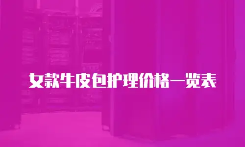 女款牛皮包护理价格一览表