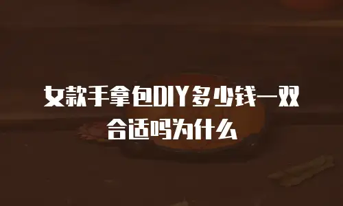 女款手拿包DIY多少钱一双合适吗为什么