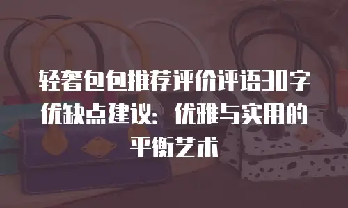 轻奢包包推荐评价评语30字优缺点建议：优雅与实用的平衡艺术