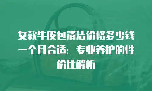 女款牛皮包清洁价格多少钱一个月合适：专业养护的性价比解析