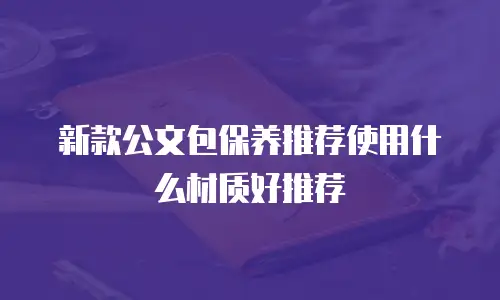 新款公文包保养推荐使用什么材质好推荐