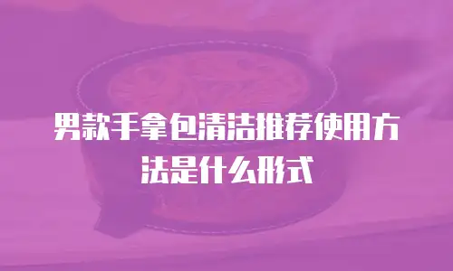 男款手拿包清洁推荐使用方法是什么形式